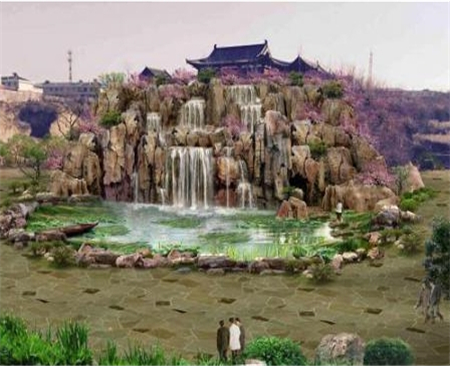 山东公园大型塑石假山设计